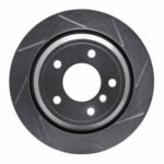 Dynamic Friction 1996-2003 BMW 525i Rear Right Slotted Silver Brake Rotor