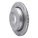 Dynamic Friction 2001-2005 BMW 325ix Rear Right Slotted Silver Brake Rotor - Image 3