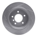 Dynamic Friction 2001-2005 BMW 325ix Rear Right Slotted Silver Brake Rotor - Image 2