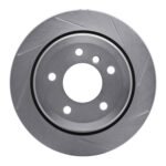 Dynamic Friction 2001-2005 BMW 325ix Rear Right Slotted Silver Brake Rotor