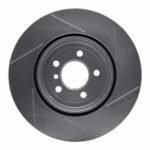 Dynamic Friction 2010-2019 BMW 535i Rear Left Slotted Silver Brake Rotor - Image 2