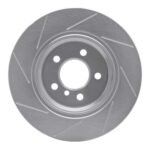 Dynamic Friction 2002-2006 BMW X5 Rear Right Slotted Silver Brake Rotor - Image 2