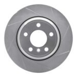 Dynamic Friction 2002-2006 BMW X5 Rear Right Slotted Silver Brake Rotor