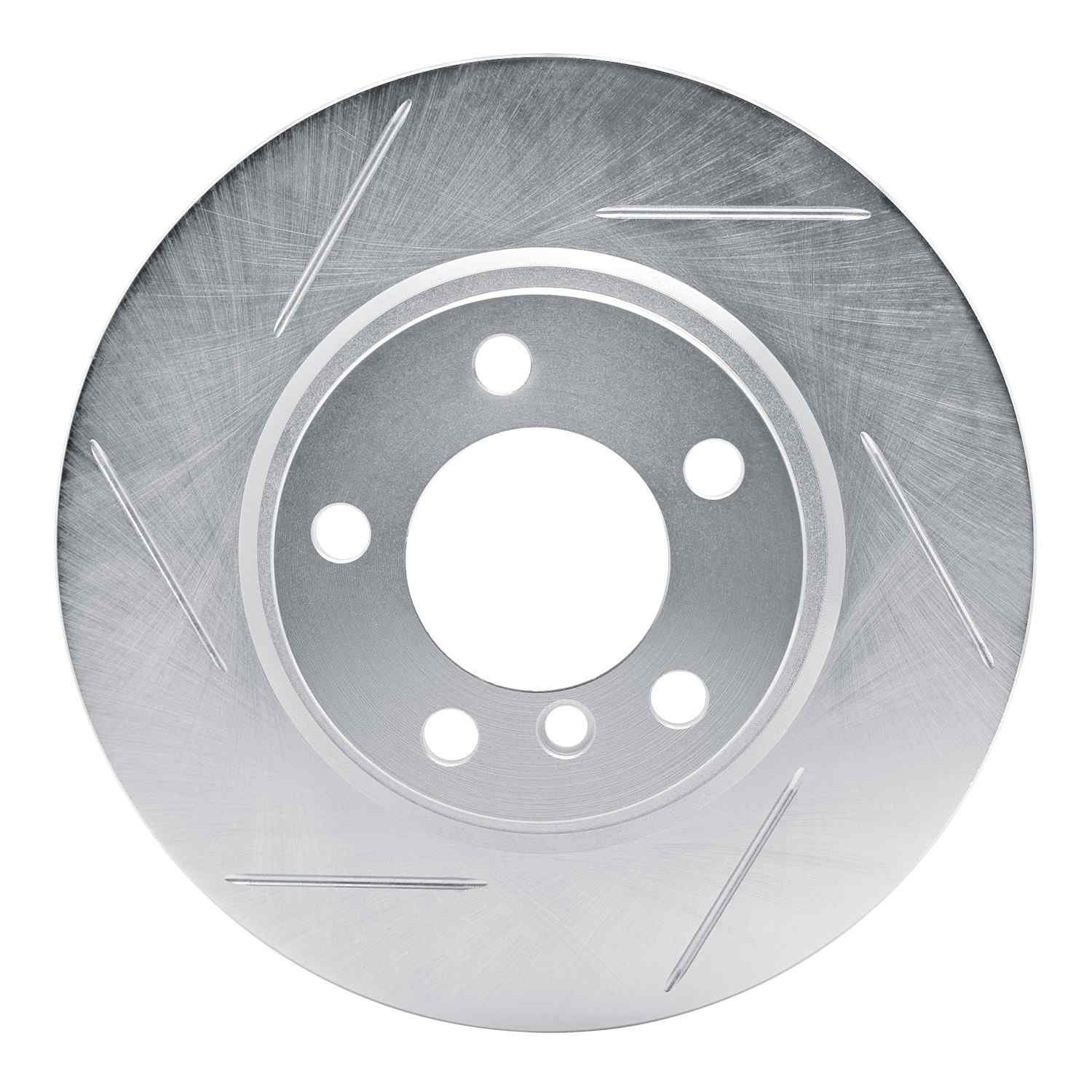 DF_61132009L_Fro.jpg Dynamic Friction 2011-2016 MINI Cooper Countryman Front Left Slotted Silver Brake Rotor - Image 1