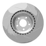 Dynamic Friction 2012-2020 Audi A6 FWD Front Left Slotted Silver Brake Rotor - Image 2