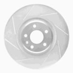 Dynamic Friction 2012-2020 Audi A6 FWD Front Left Slotted Silver Brake Rotor
