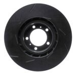 R1 Concepts 14-21 Porsche Cayenne Right Front Slotted Black Brake Rotor - Image 2