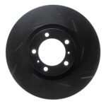 R1 Concepts 14-21 Porsche Cayenne Right Front Slotted Black Brake Rotor