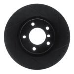 R1 Concepts 95-02 BMW M3 Left Front Slotted Black Brake Rotor