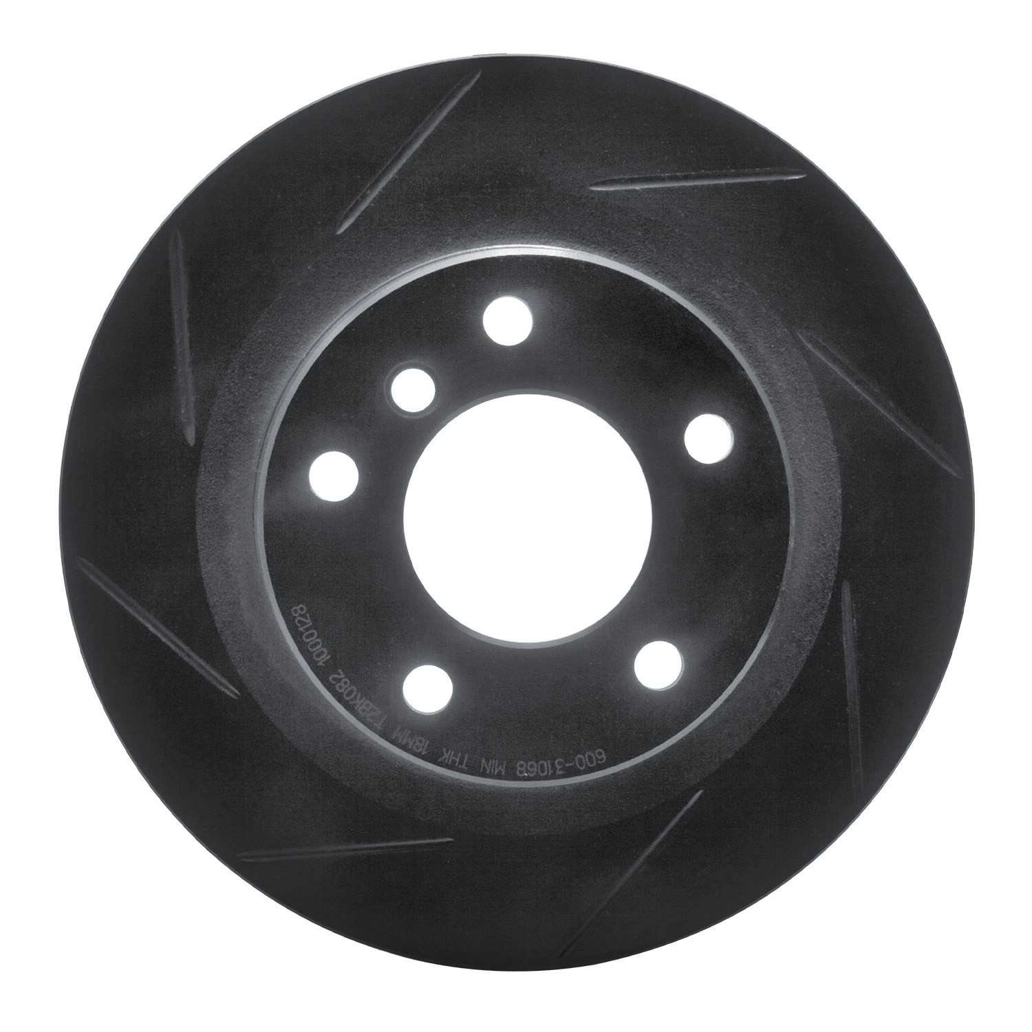 DF_61331068L_Fro.jpg R1 Concepts 06-13 BMW 323i Rear Left Slotted Black Brake Rotor - Image 1