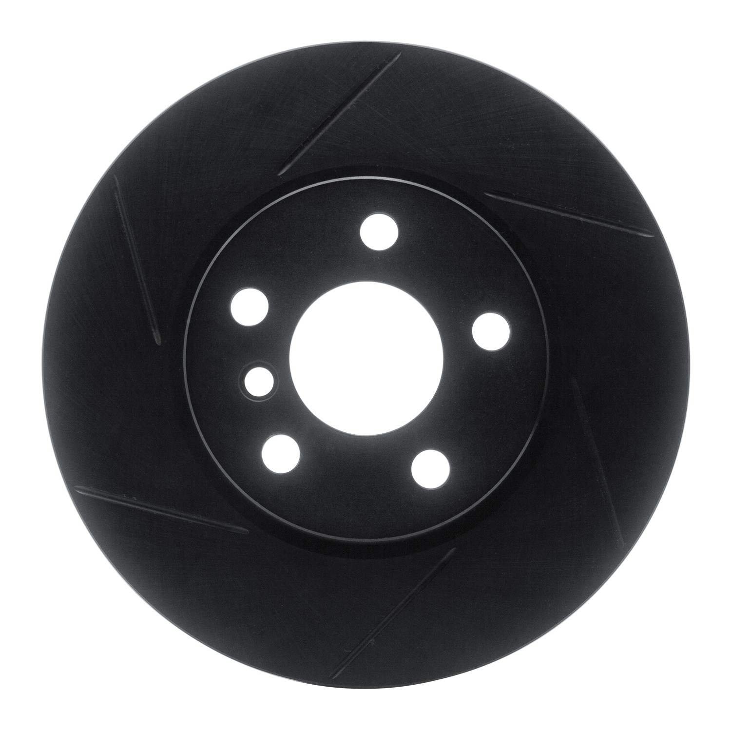 DF_61332015L_Fro.jpg R1 Concepts 14-21 Mini Cooper (Excl Clubman) Front Left Slotted Black Brake Rotor - Image 1