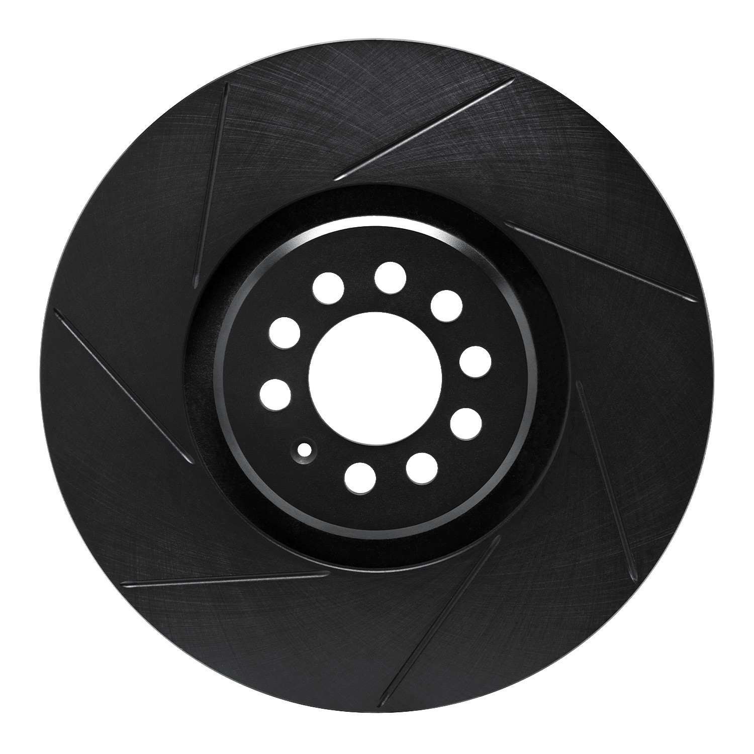 DF_61374026D_Fro.jpg R1 Concepts 04-06 Volkswagen Golf Left Front Slotted Black Brake Rotor - Image 1