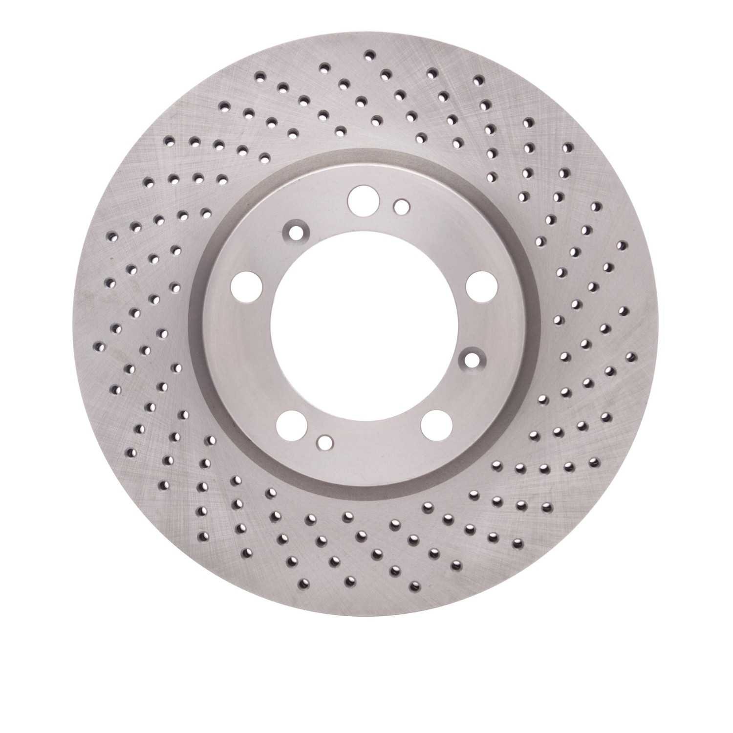 DF_62002033D_Fro.jpg Dynamic Friction 1998-2012 Porsche Boxster Right Front Drilled Brake Rotor (318x28 Vented) - Image 1