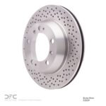 Dynamic Friction 2000-2008 Porsche Cayman Rear Drilled Brake Rotor (299x24 Vented) - Image 3