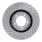 Dynamic Friction 2009-2023 Porsche 911 Right Front Drilled Brake Rotor (330x28 Vented) - Image 2