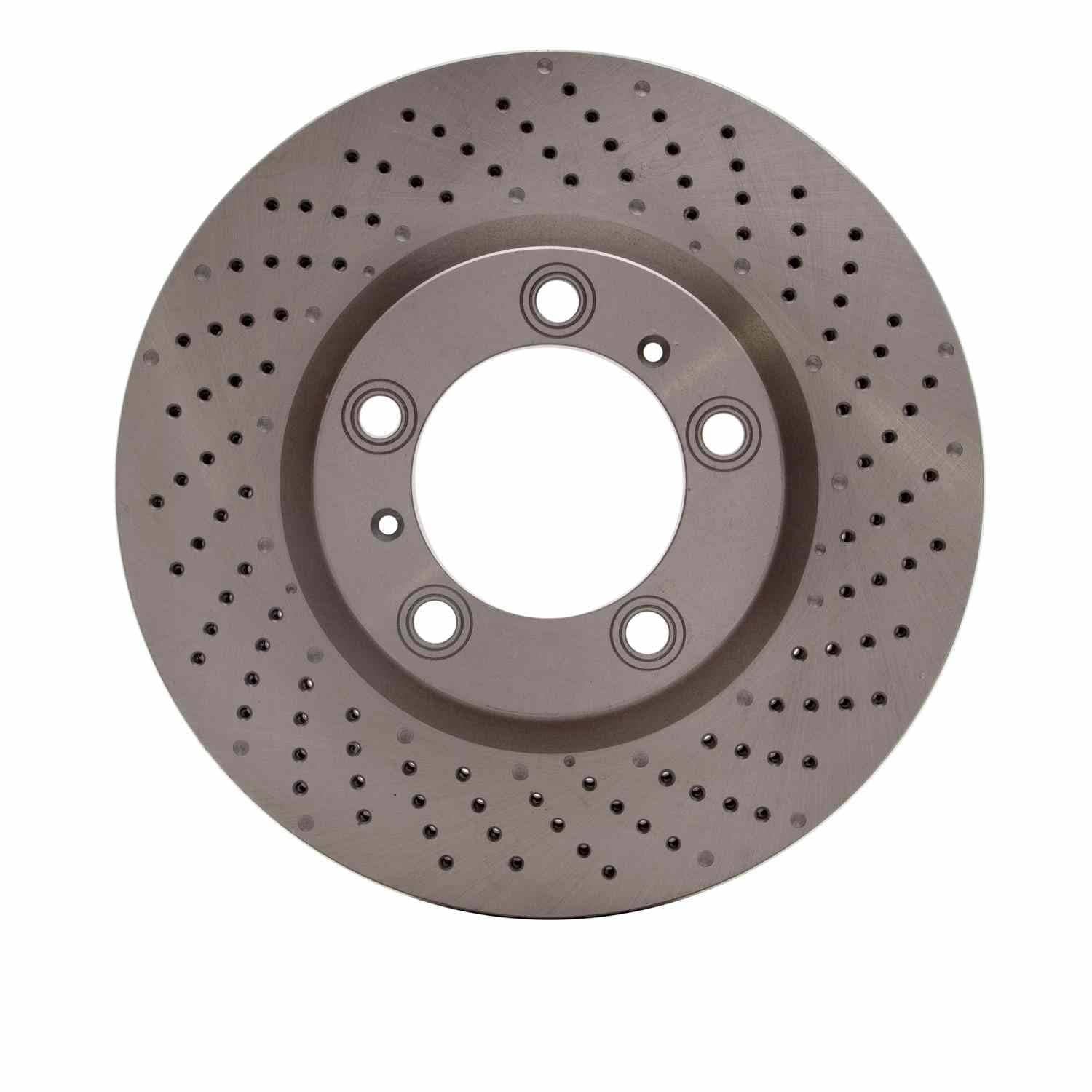 DF_62002052D_Fro.jpg Dynamic Friction 2009-2023 Porsche 911 Right Front Drilled Brake Rotor (330x28 Vented) - Image 1