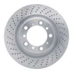 Dynamic Friction 2016-2023 Porsche Boxster Left Rear Drilled Brake Rotor (330x28 Vented)