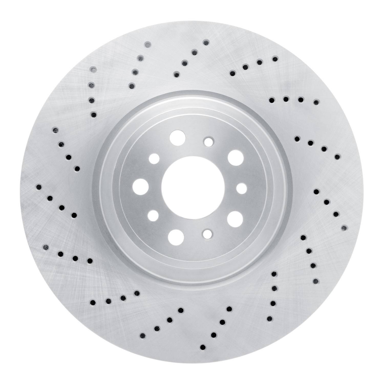 DF_62031192D_Fro.jpg Dynamic Friction 2021-2025 BMW M4 Left Front Drilled Brake Rotor - Image 1