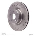 Dynamic Friction 2001-2006 Mercedes-Benz S600 Front Drilled Brake Rotor (345x32 Vented) - Image 3