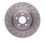 Dynamic Friction 2001-2006 Mercedes-Benz S600 Front Drilled Brake Rotor (345x32 Vented)