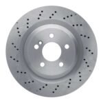 Dynamic Friction 2003-2012 Mercedes-Benz SL55 AMG Rear Drilled Brake Rotor (330x26 Vented)