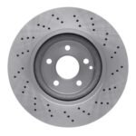 Dynamic Friction 2003-2012 Mercedes-Benz E550 Front Drilled Brake Rotor (330x32.1 Vented) - Image 2