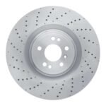Dynamic Friction 2012-2019 Mercedes-Benz GL450 Front Drilled Brake Rotor (375x36 Vented)
