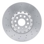 Dynamic Friction 2022-2025 Audi S3 (USA/Canada) Front Drilled Brake Rotor (357x34 Vented)