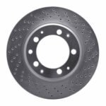 Dynamic Friction 1978-1989 Porsche 911/930 Rear Right Drilled Silver Brake Rotor