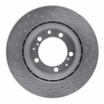 Dynamic Friction 1987-1997 Porsche 911 Rear Left Drilled Silver Brake Rotor - Image 2
