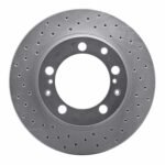 Dynamic Friction 1987-1997 Porsche 911 Rear Left Drilled Silver Brake Rotor