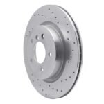 Dynamic Friction 2011-2016 BMW Z4 Rear Right Drilled Silver Brake Rotor - Image 3