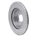 Dynamic Friction 2011-2016 BMW Z4 Rear Right Drilled Silver Brake Rotor - Image 5