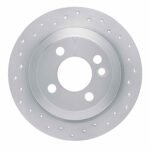 Dynamic Friction 2007-2015 MINI Cooper (Excl Clubman) Rear Left Drilled Silver Brake Rotor