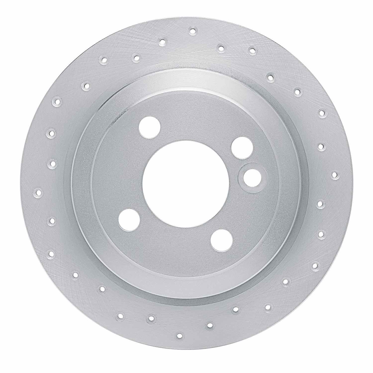DF_62132003L_Fro.jpg Dynamic Friction 2007-2015 MINI Cooper (Excl Clubman) Rear Left Drilled Silver Brake Rotor - Image 1