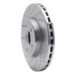 Dynamic Friction 2003-2009 Mercedes-Benz E320 Front Left Drilled Silver Brake Rotor - Image 3