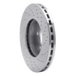 Dynamic Friction 2003-2009 Mercedes-Benz E320 Front Left Drilled Silver Brake Rotor - Image 5