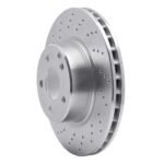 Dynamic Friction 2002-2006 Mercedes-Benz CL500 Front Drilled Silver Brake Rotor - Image 3