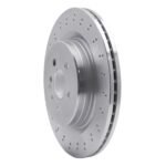 Dynamic Friction 2005-2013 Mercedes-Benz CL65 AMG Rear Drilled Silver Brake Rotor - Image 3