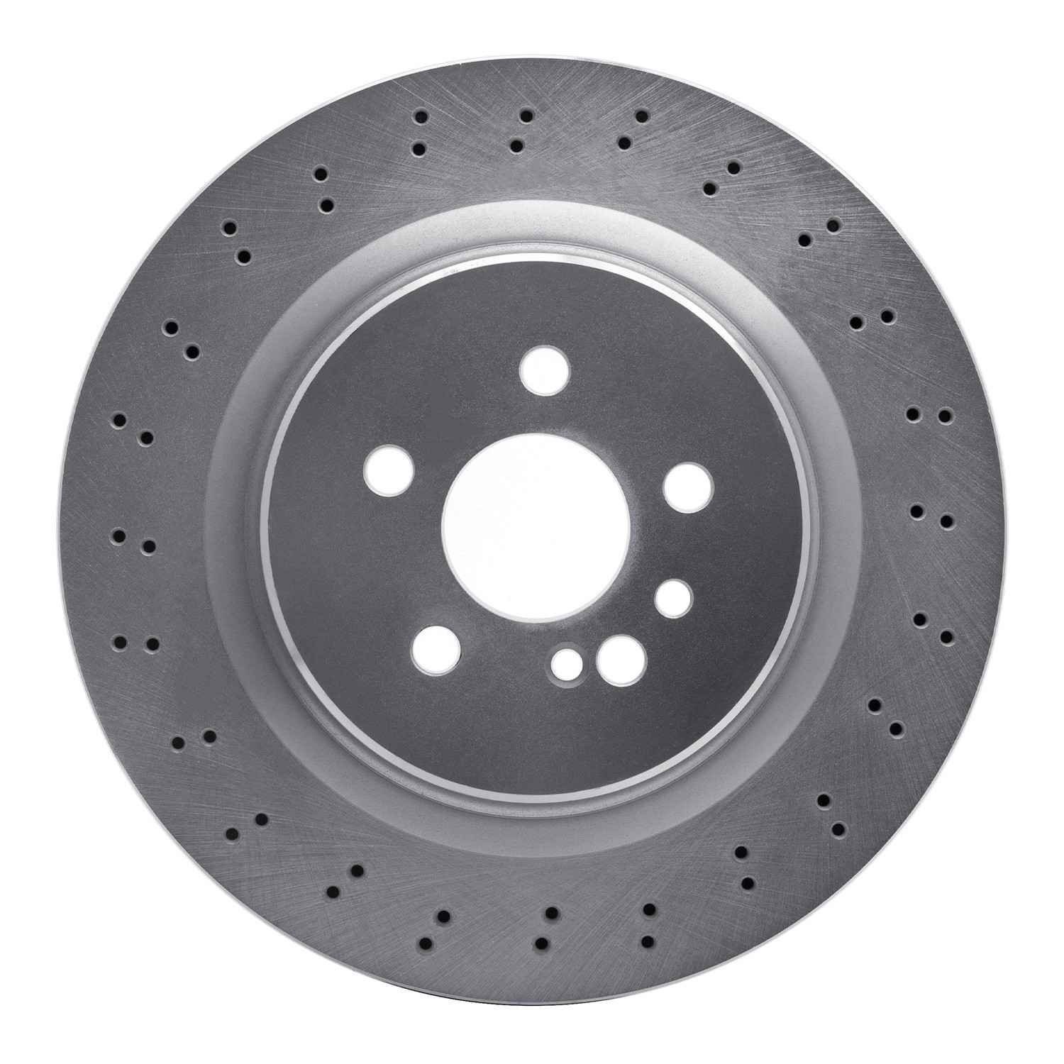 DF_62163069_Fro.jpg Dynamic Friction 2005-2013 Mercedes-Benz CL65 AMG Rear Drilled Silver Brake Rotor - Image 1