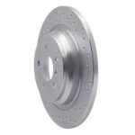 Dynamic Friction 2012-2018 Mercedes-Benz GLE300D Rear Right Drilled Silver Brake Rotor - Image 3