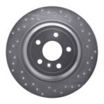 Dynamic Friction 2012-2018 Mercedes-Benz GLE300D Rear Right Drilled Silver Brake Rotor