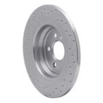 Dynamic Friction 2012-2018 Mercedes-Benz GLE300D Rear Right Drilled Silver Brake Rotor - Image 5