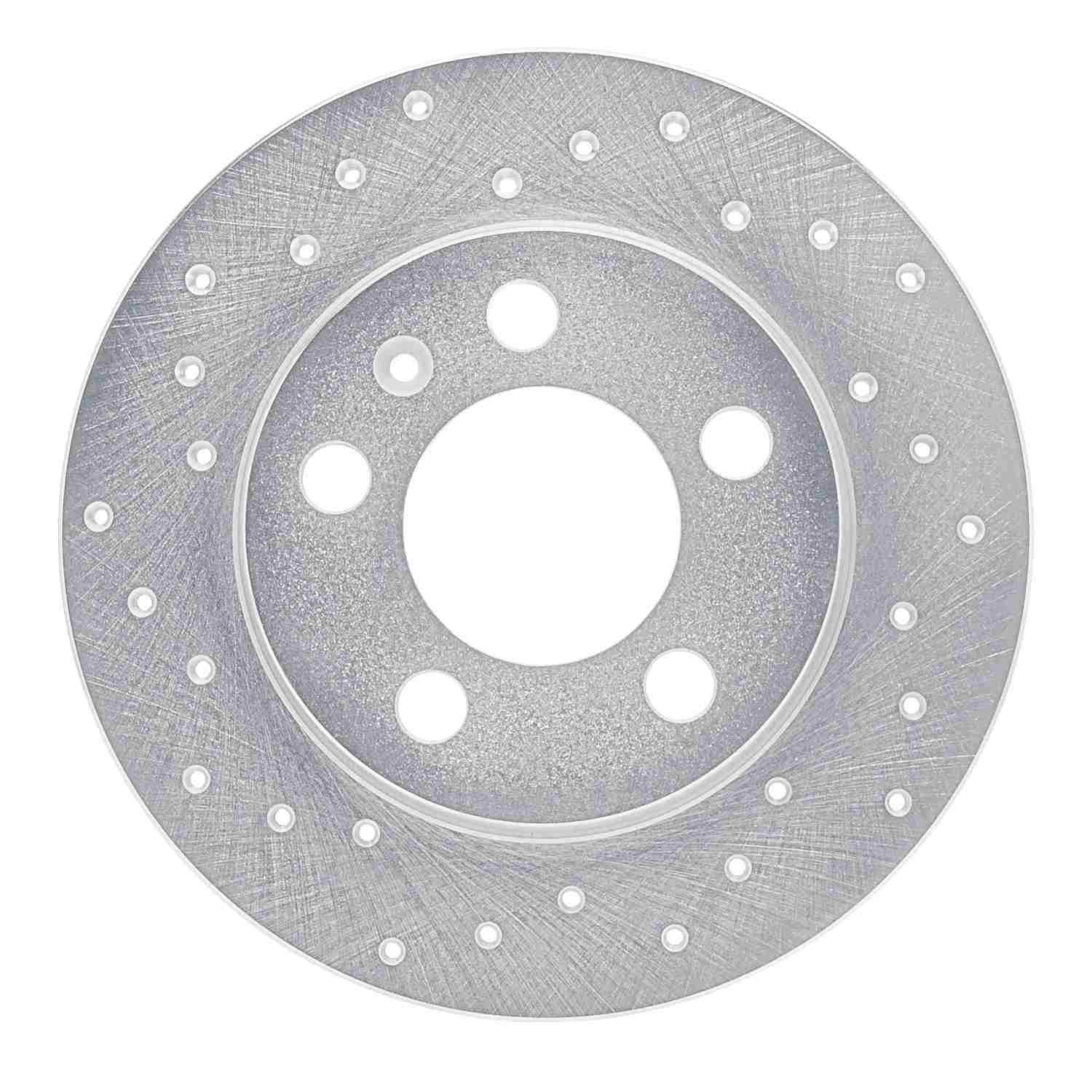 DF_62173025L_Fro.jpg Dynamic Friction 2001-2006 Audi TT Quattro (Excl RS) Rear Left Drilled Silver Brake Rotor - Image 1