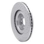 Dynamic Friction 2001-2003 Audi S8 Front Left Drilled Silver Brake Rotor - Image 5