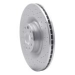 Dynamic Friction 2001-2003 Audi S8 Front Right Drilled Silver Brake Rotor - Image 3