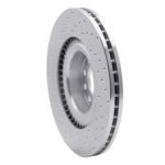Dynamic Friction 2001-2003 Audi S8 Front Right Drilled Silver Brake Rotor - Image 5
