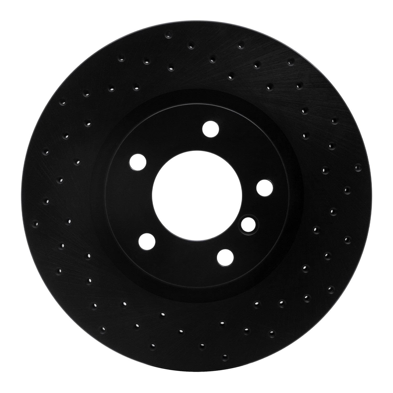 DF_62331036D_Fro.jpg R1 Concepts 95-02 BMW M3 Left Front Drilled Black Brake Rotor - Image 1