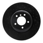 R1 Concepts 07-15 BMW X1 Front Right Drilled Black Brake Rotor