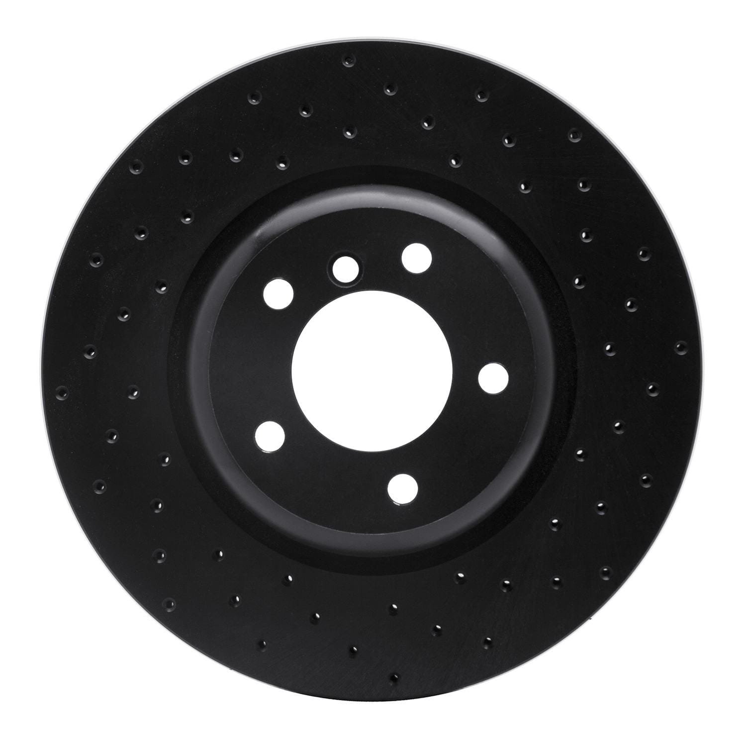 DF_62331085R_Fro.jpg R1 Concepts 06-13 BMW 135I Front Right Drilled Black Brake Rotor - Image 1
